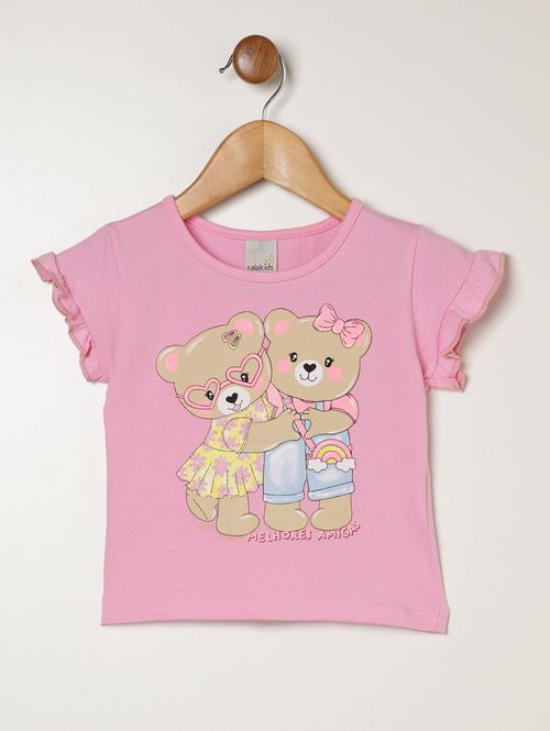 Conjunto Curto Infantil Para Menina - ROSA