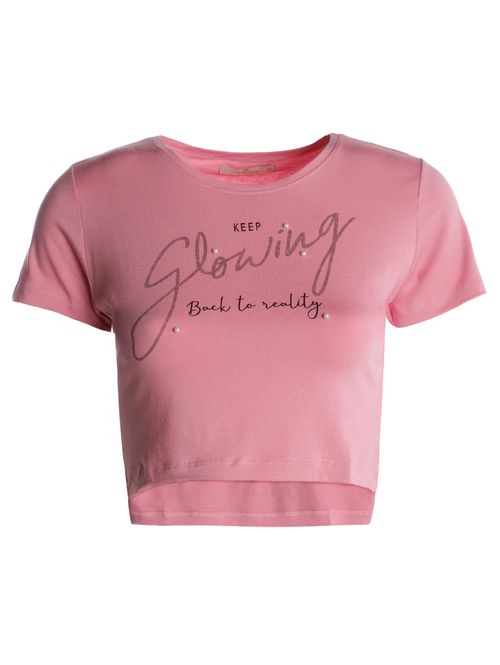 Blusa Cropped Autentique Feminina ROSA CLARO