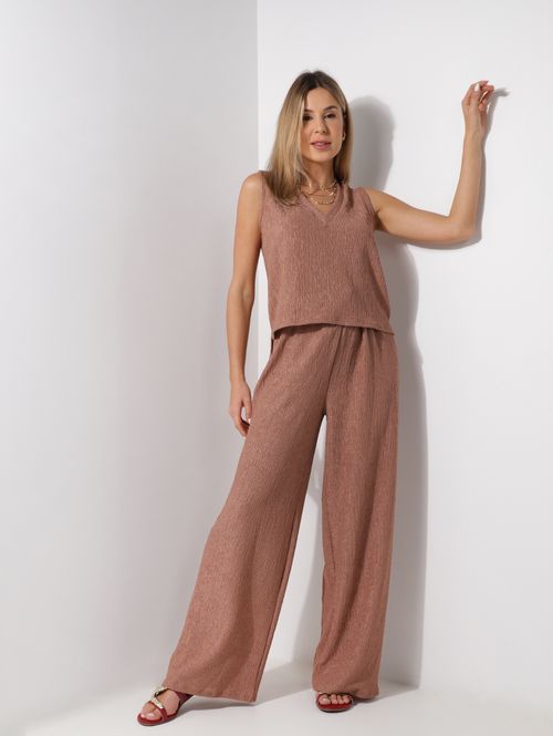 Blusa Mullet Sem Manga Autentique Feminina MARROM