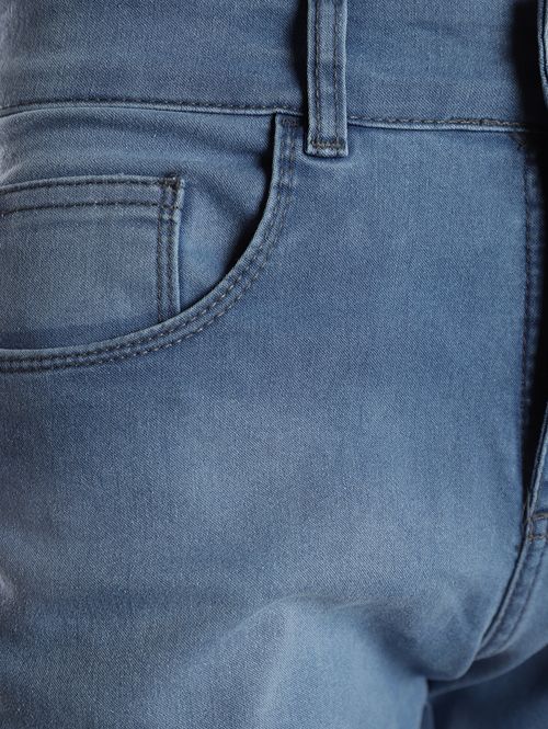 Calça Jeans Delavê Skinny Masculina AZUL