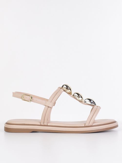 Sandália Rasteira Quiz Feminina OFF WHITE