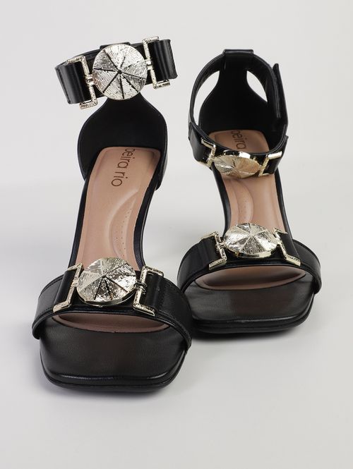 Sandália Salto Fino Beira Rio Feminina PRETO