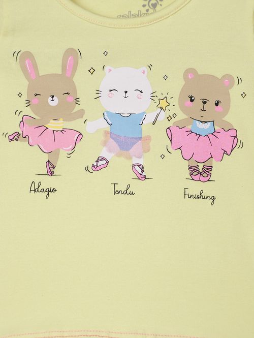 Conjunto Curto Infantil Para Bebê - AMARELO