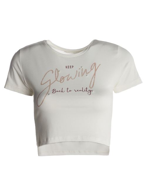 Blusa Cropped Autentique Feminina OFF WHITE