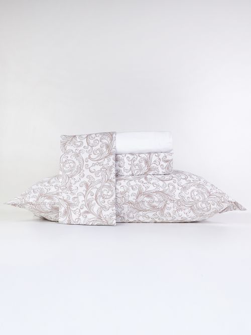 Jogo De Lençol Queen Duplo Florença 180 Fios Teka BEGE