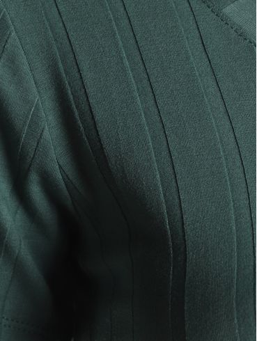 Blusa Canelada Manga Curta Feminina VERDE