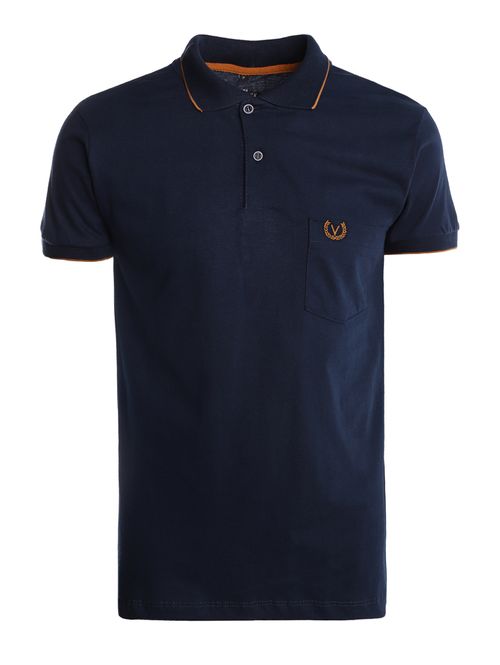 Polo Manga Curta Vilejack Masculina MARINHO