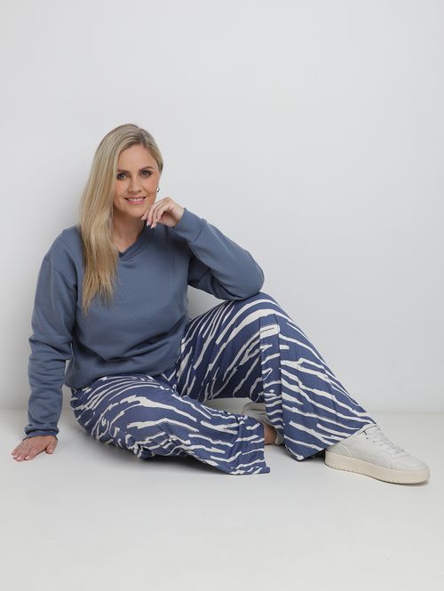 Moletom Felpado Feminino AZUL