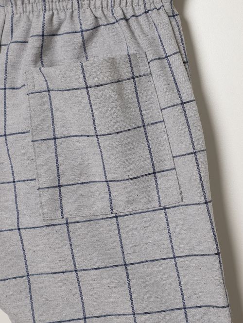 Bermuda Sarja Xadrez Infantil Para Menino - MESCLA