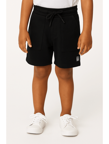Bermuda Moletinho Infantil Para Menino - PRETO