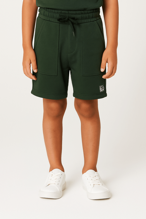 Bermuda Moletinho Infantil Para Menino - VERDE