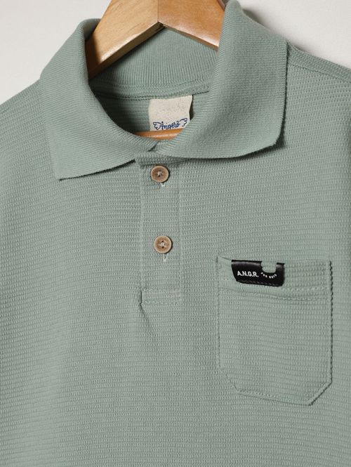 Polo Manga Curta Infantil Para Menino - VERDE