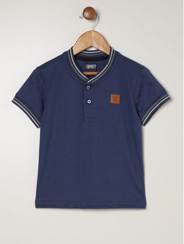 Camiseta Manga Curta Infantil Para Menino - AZUL
