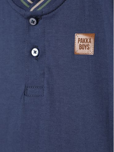 Camiseta Manga Curta Infantil Para Menino - AZUL