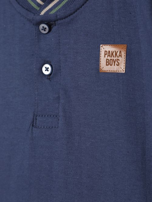 Camiseta Manga Curta Infantil Para Menino - AZUL