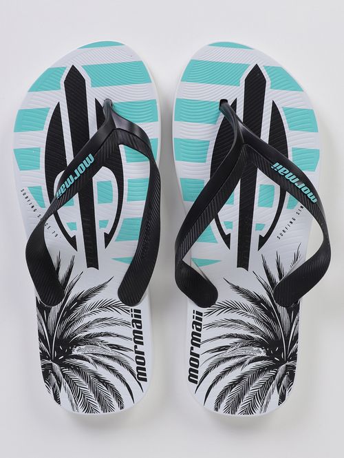 Chinelo Tropical Mormaii Masculino BRANCO/PRETO/AZUL