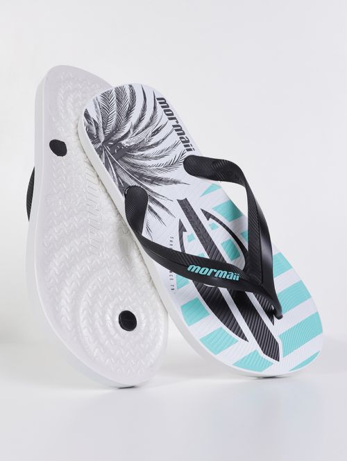 Chinelo Tropical Mormaii Masculino BRANCO/PRETO/AZUL