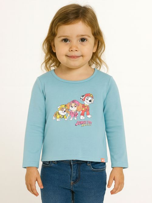 Camiseta Manga Longa Infantil Para Menina - VERDE