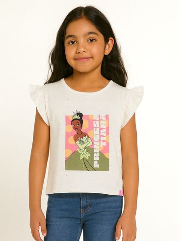 Blusa Regata Disney Infantil Para Menina - OFF WHITE