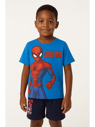 Conjunto Curto Spiderman Infantil Para Menino - AZUL