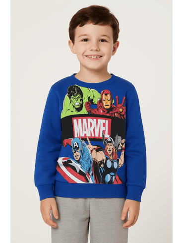 Moletom Avengers Infantil Para Menino - AZUL