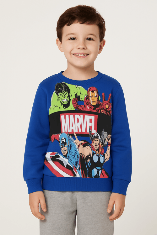Moletom Avengers Infantil Para Menino - AZUL