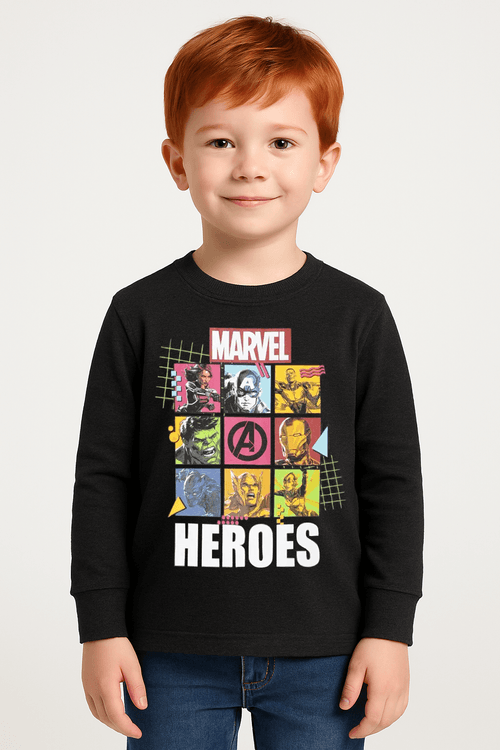 Camiseta Manga Longa Infantil Para Menino - PRETO
