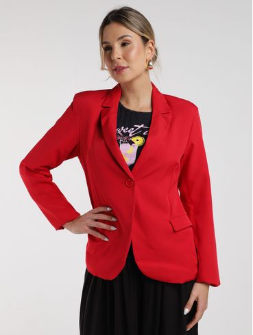 Blazer Forrado Feminino VERMELHO