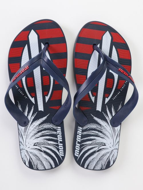Chinelo Tropical Mormaii Masculino AZUL/VERMELHO
