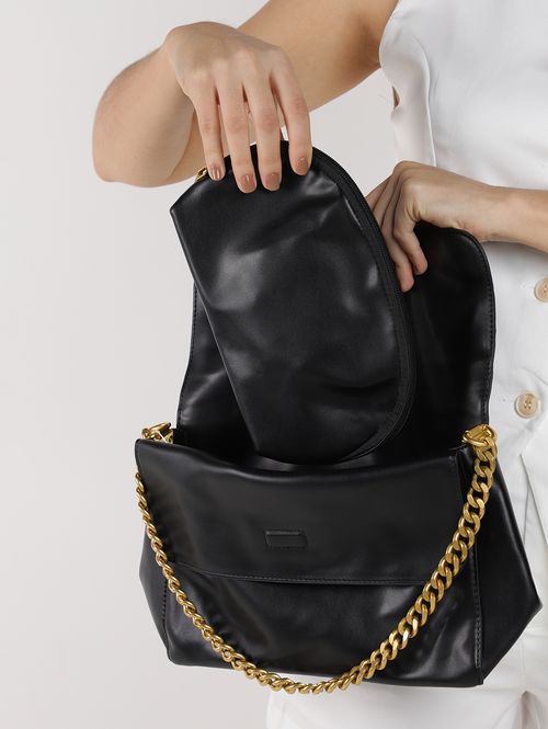 Bolsa De Ombro Alça Corrente Feminina PRETO
