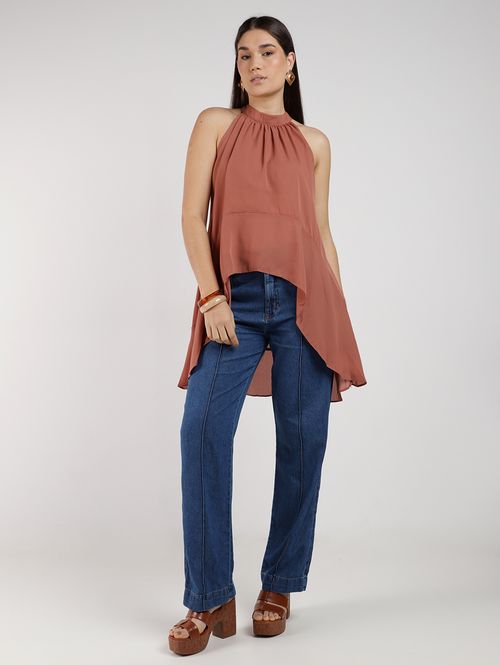 Calça Jeans Reta Frizos Autentique Feminina AZUL