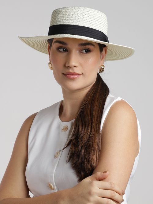 Chapéu de Praia Aba Média OFF WHITE