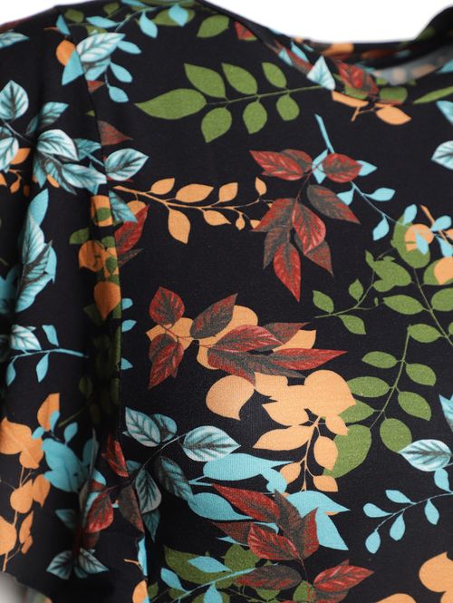 Blusa Malha Viscose Manga Curta Feminina PRETO