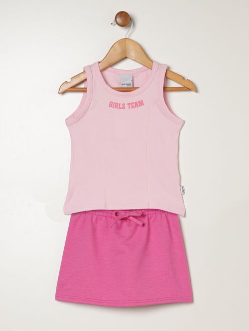 Conjunto Curto Infantil Para Menina - ROSA