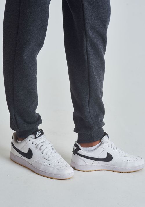 Calça básica moletom com punho chumbo mescla