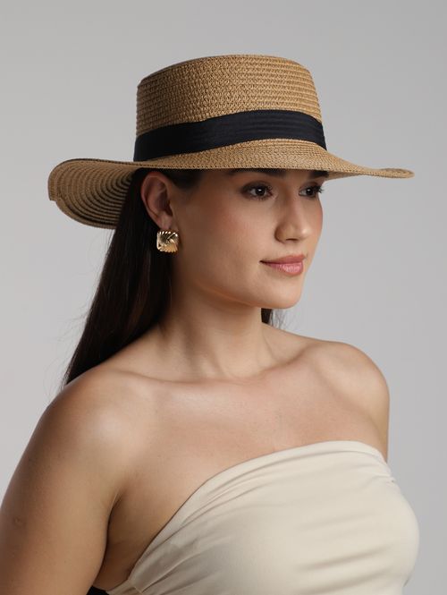 Chapéu de Praia Aba Média CARAMELO