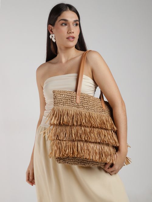 Bolsa de Praia Tote Feminina CARAMELO