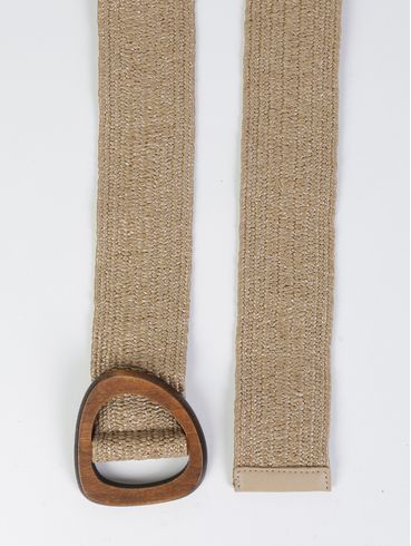 Cinto Elástico Rafia Feminino MARROM