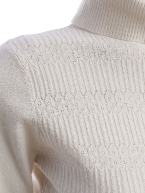 Blusa de Tricot Manga Longa Feminina AREIA