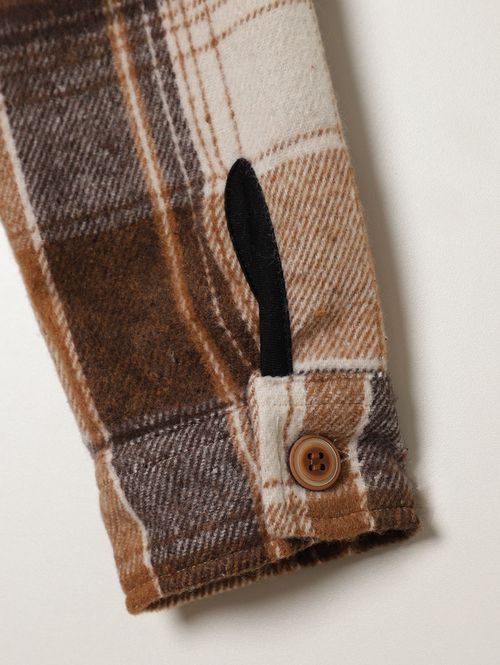 Camisa Flanela Juvenil Para Menino - AREIA