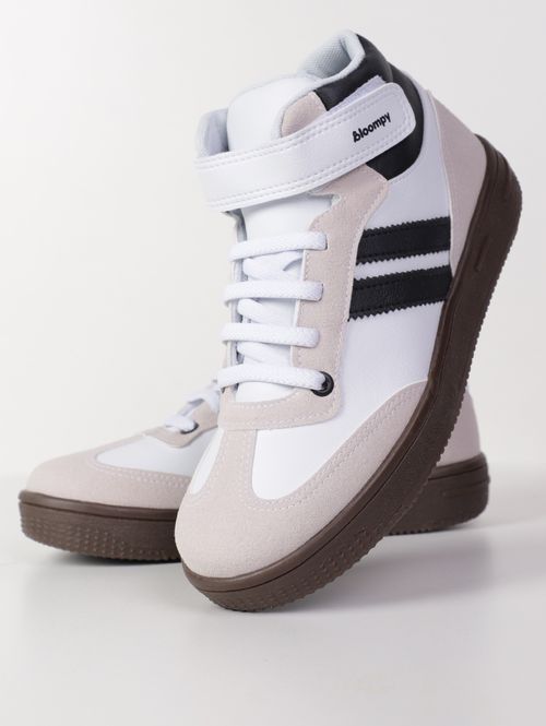 Tênis Cano Alto Juvenil Para Menina - OFF WHITE/BRANCO