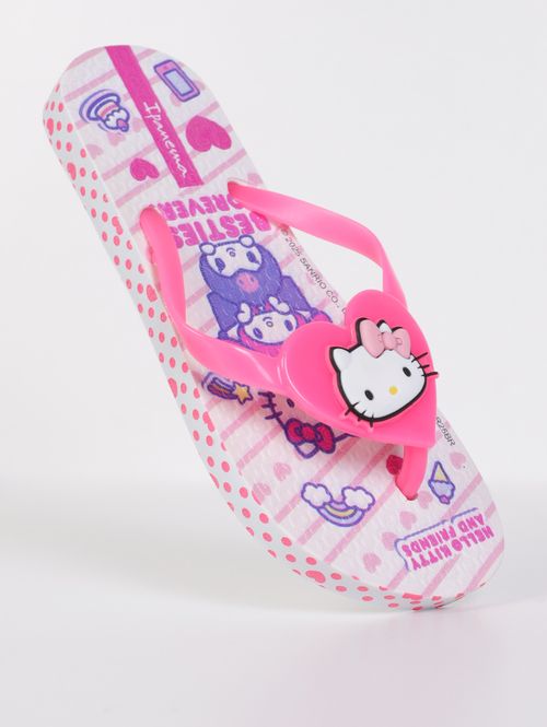 Chinelo Hello Kitty Ipanema Infantil Para Menina- BRANCO/ROSA