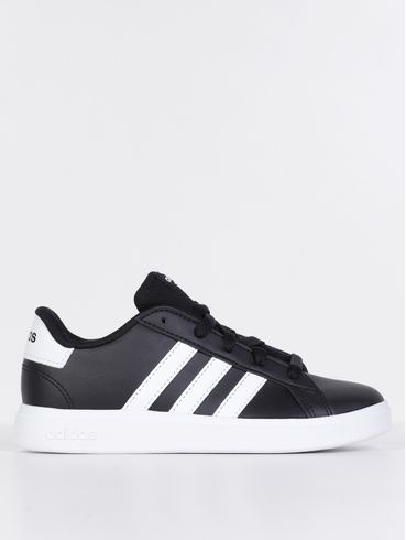 Tênis Adidas Grand Court 2.0 Infantil Para Menino PRETO/BRANCO