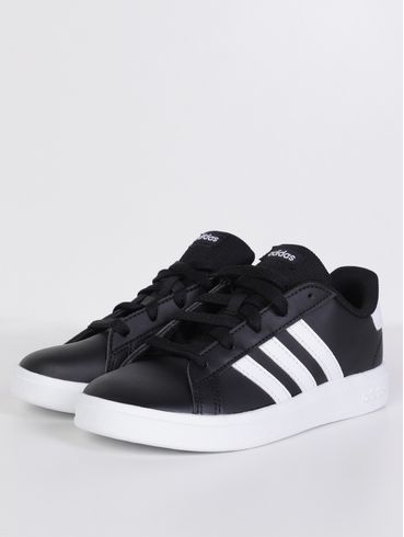 Tênis Adidas Grand Court 2.0 Infantil Para Menino PRETO/BRANCO