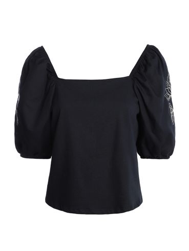 Blusa Manga 3/4 Bordadas Autentique Feminina MARINHO