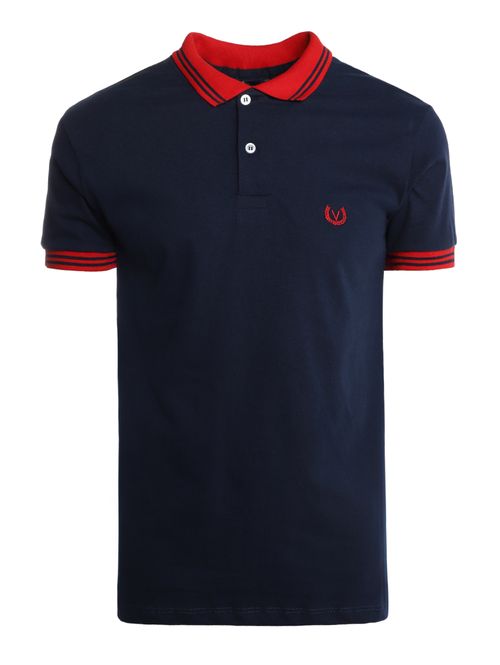 Polo Malha Manga Curta Vilejack Masculina MARINHO