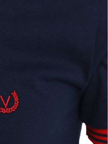 Polo Malha Manga Curta Vilejack Masculina MARINHO