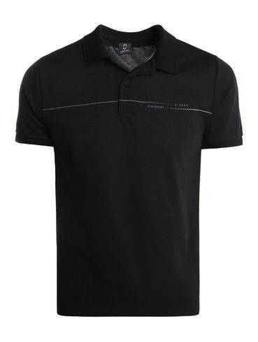 Polo Piquet Manga Curta Masculina PRETO