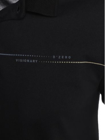 Polo Piquet Manga Curta Masculina PRETO