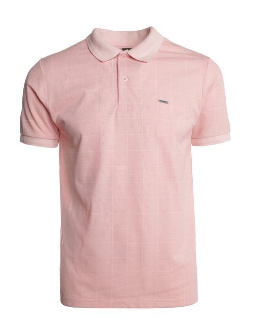 Polo Piquet Xadrez Manga Curta  Masculina ROSE